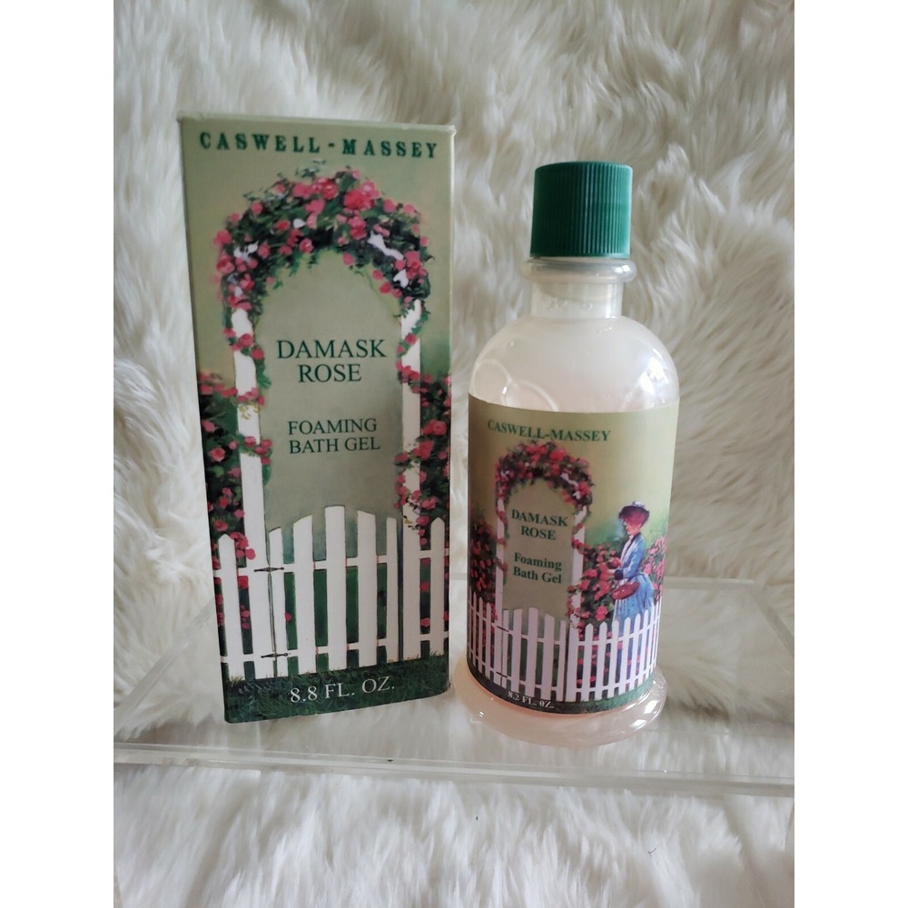 Vintage Caswell Massey Damask Rose Foamin Bath 8.8z/250ml 85% FULL
